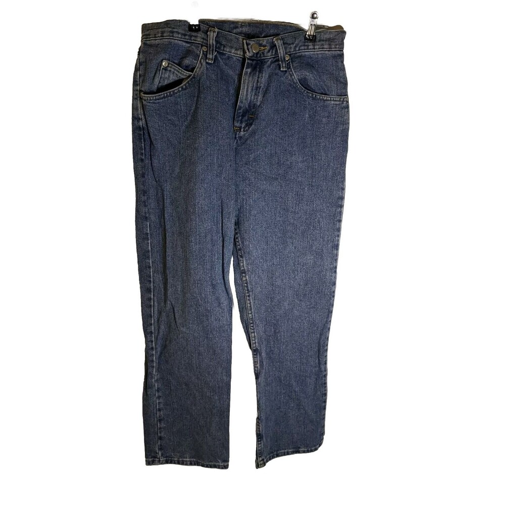 Men's Wrangler Straight Leg Jeans 30x30 Medium Wash Work Jeans Casual